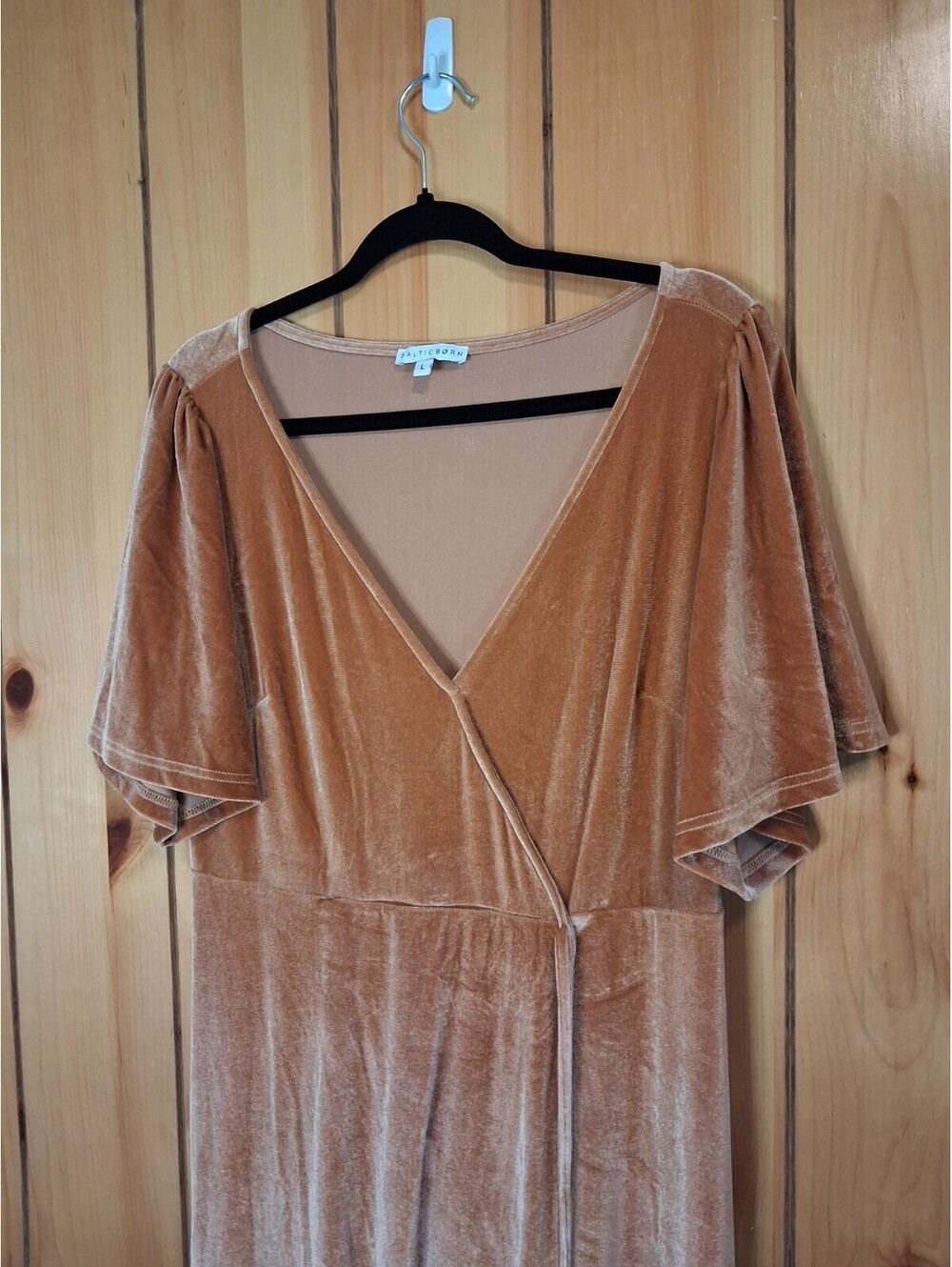 Baltic Born Meghan Velvet Wrap Maxi Dress Golden Hour Size Large Fall